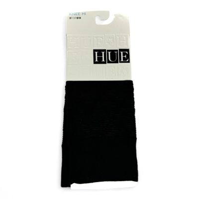 HUE Striped Diamond Knee Highs Black | Womens One Size 1 Pair Fashion Knee Highs